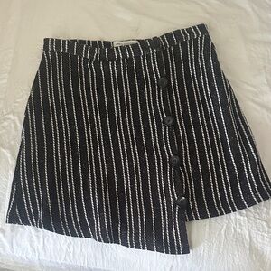 Urban Outfitters Black and White Striped Mini Skirt